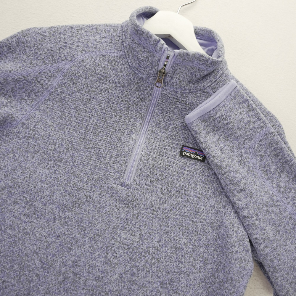 Patagonia Better Sweater Kids XL 14‎ 1/4 Zip Fleece Pullover Lavender 65695